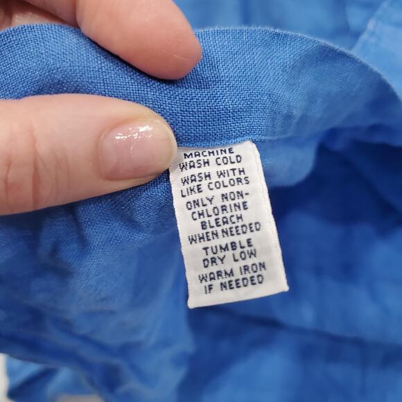 Ralph Lauren Shirt Mens 2XL Blue Classic Fit Short Sleeve Button Down Pony Logo - Picture 6 of 7